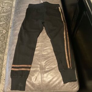 N:Philanthropy Matador Jogger Pants in black/ gold glitter, size small